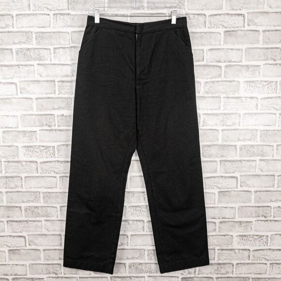 vtg Yohji Yamamoto Relaxed leg Chino Pants in Black Cotton sz M made in France - Picture 1 of 8